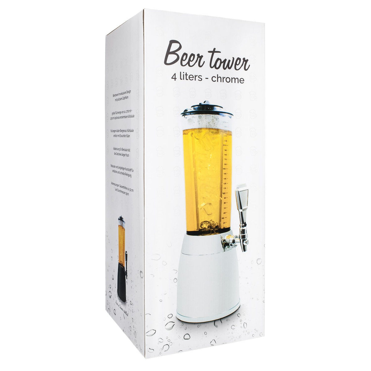 Biertower 4L Trinksäule mit Kühlung – Party-Zapfsäule für Bier & Drinks – Einzel – SKU 8178155 – PT03 #Variante_Einzel