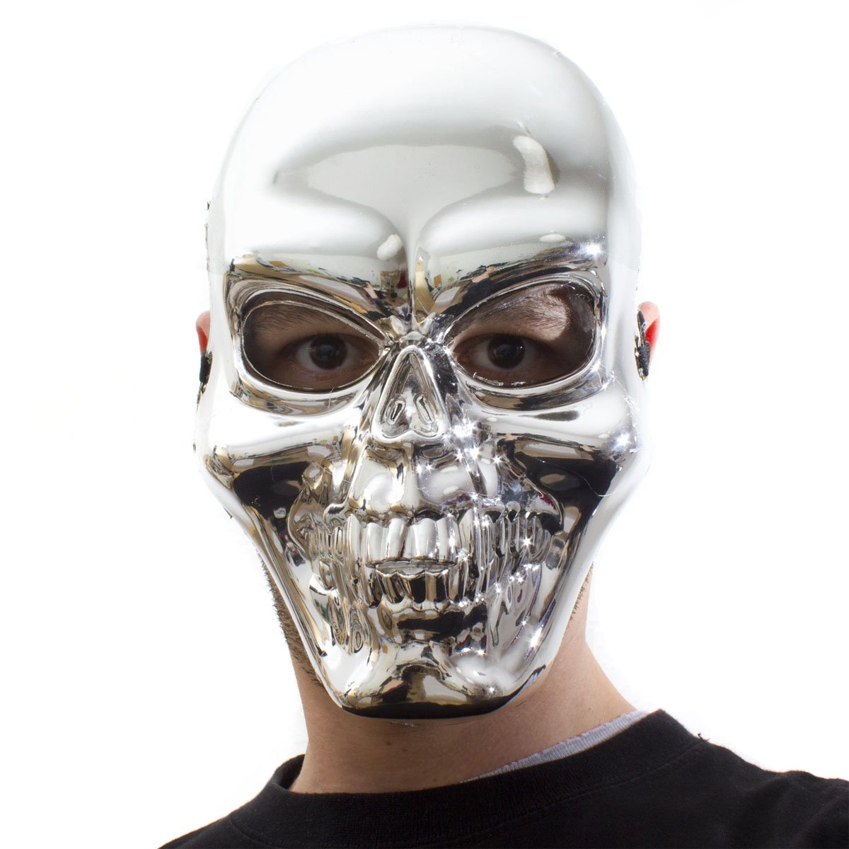 skelettmaske-silber