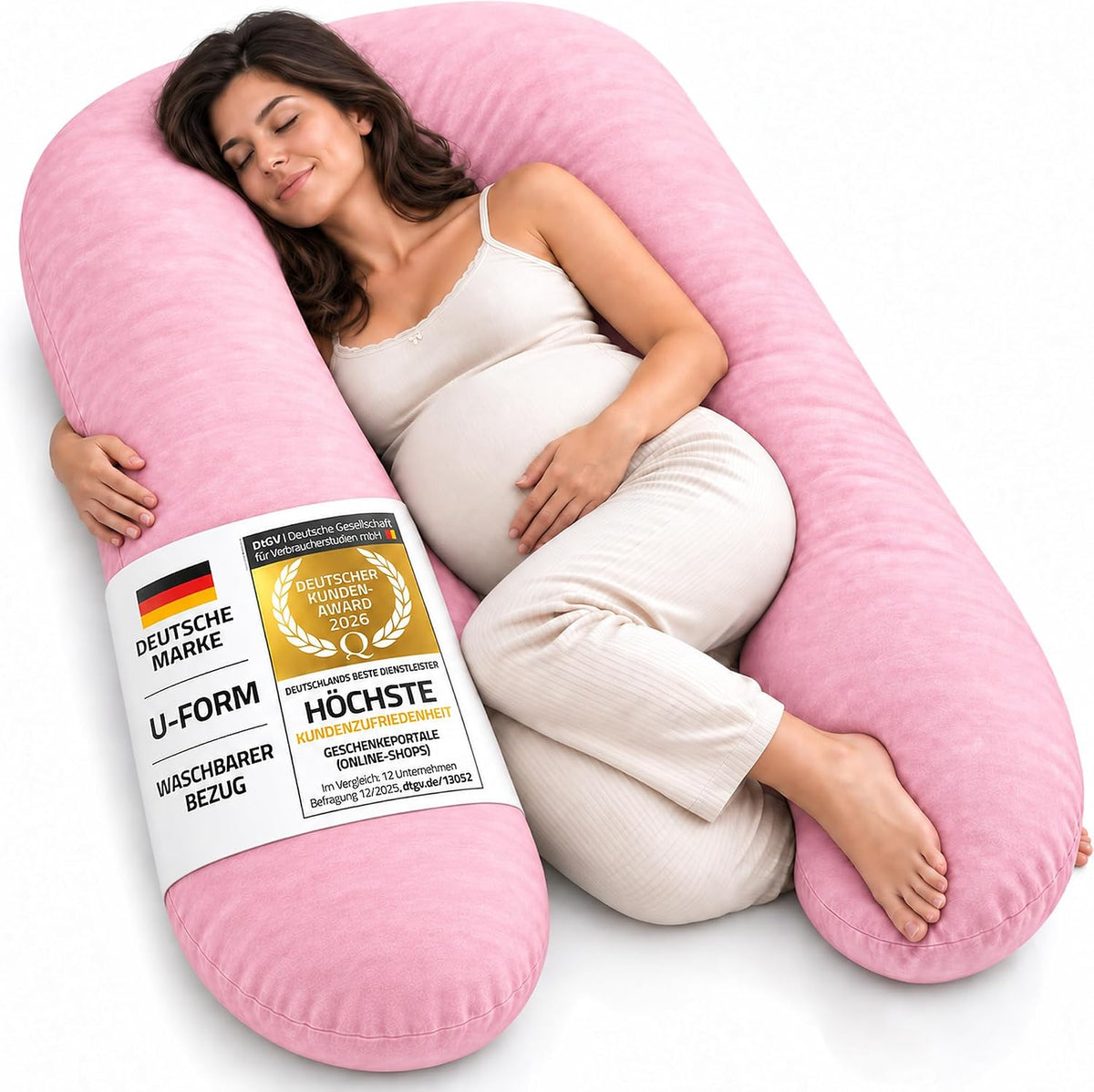 Schwangerschaftskissen Pink 150x80 cm – Hauptbild