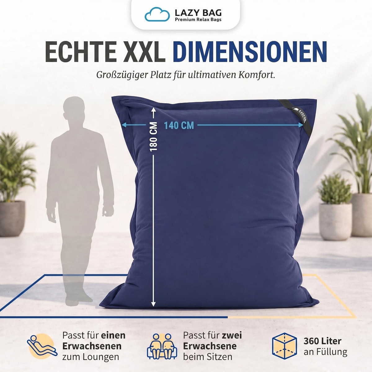 LazyBag Baumwolle Blau – Produktbild 5 #Variante_Blau