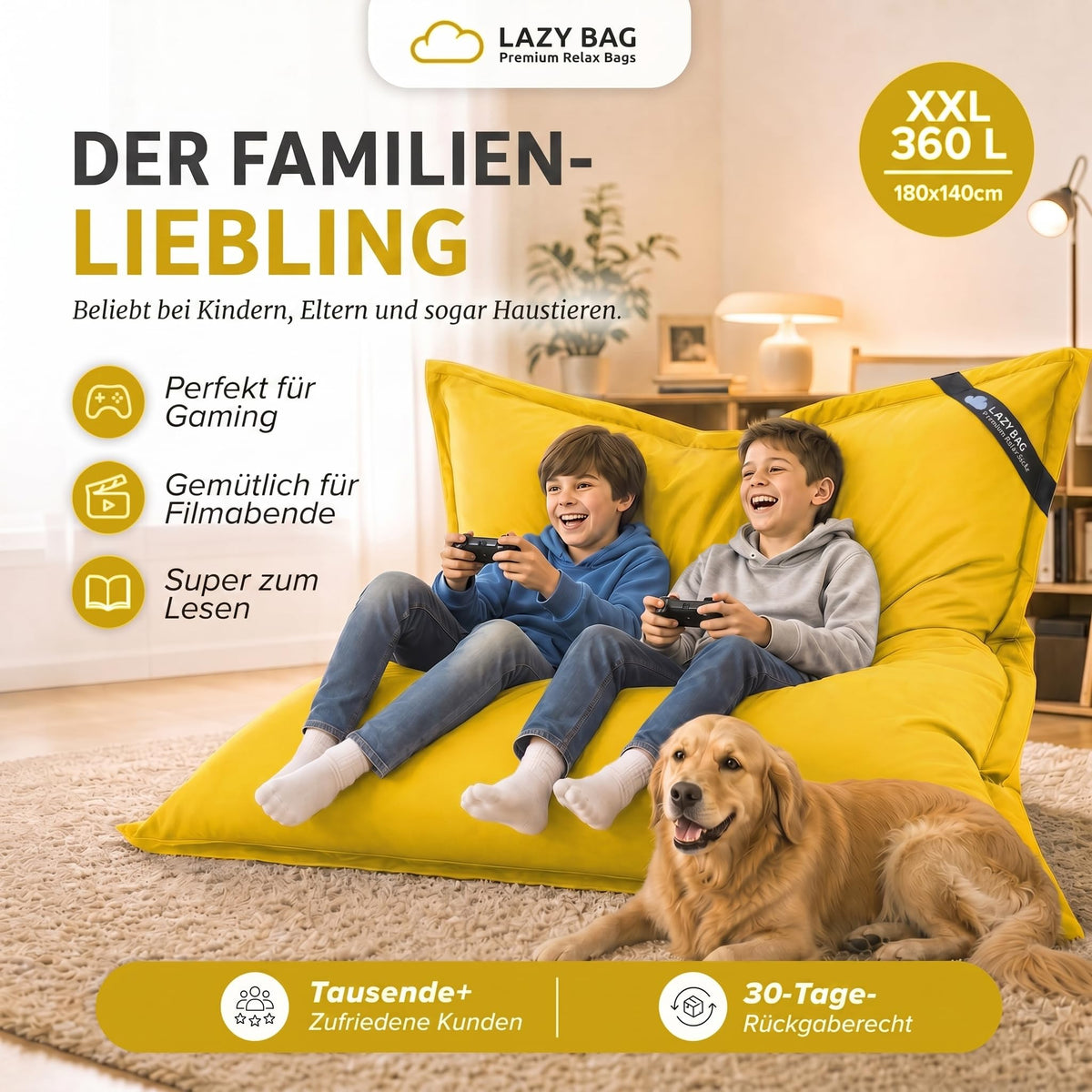 LazyBag Baumwolle Gelb – Produktbild 7 #Variante_Gelb