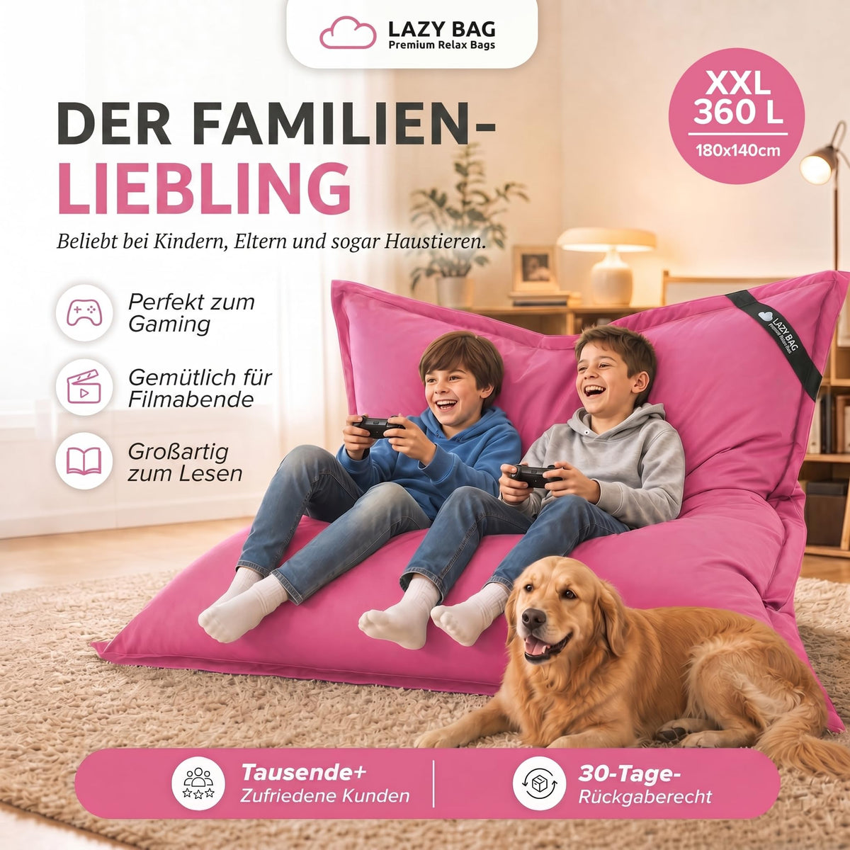 LazyBag Baumwolle Pink – Produktbild 7 #Variante_Pink