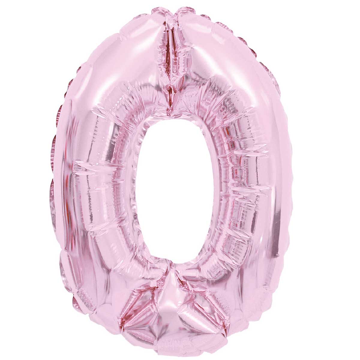 zahl-heliumballon-0-rose