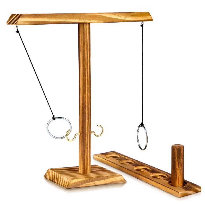 Ring Toss Hook Game aus Holz